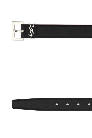 Чорний ремінь з натуральної шкіри Чорний SAINT LAURENT (634440BRM0E) Чорний ремінь з натуральної шкіри Чорний SAINT LAURENT (634440BRM0E)