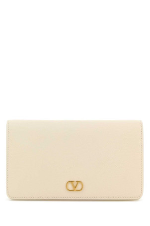Кожаный клатч VLogo Signature цвета слоновой кости VALENTINO GARAVANI (7W2P0AK8SNP)