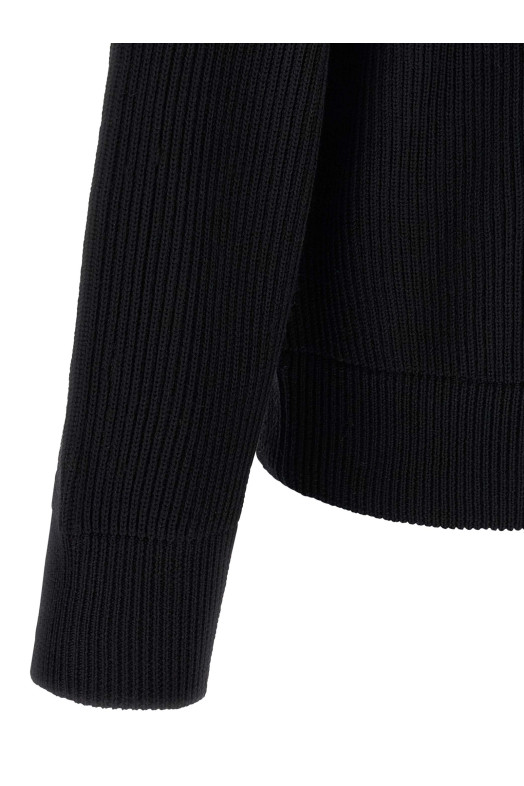 Ребристый кардиган Черный ROBERTO COLLINA 253M02108M0209