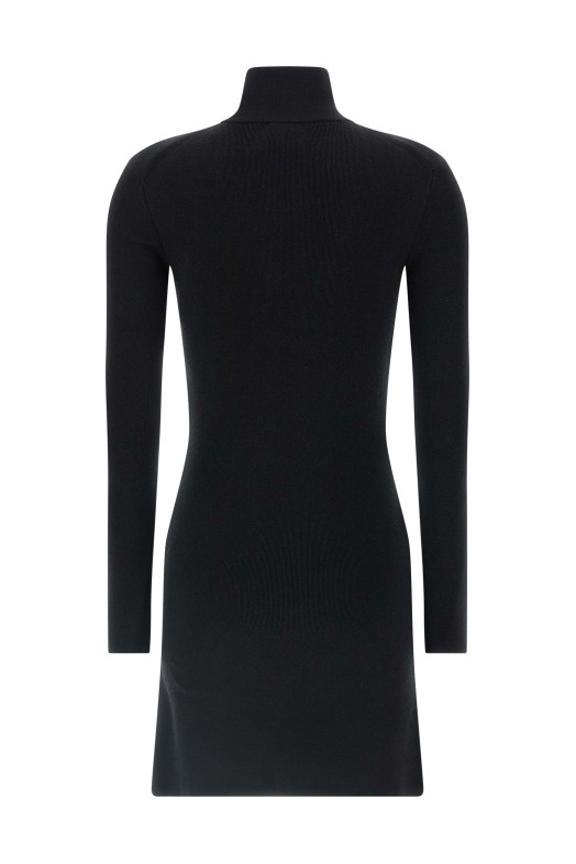 Вовняне трикотажне плаття Чорне COURREGES 325MRO691FI00719999 Вовняне трикотажне плаття Чорне COURREGES 325MRO691FI00719999