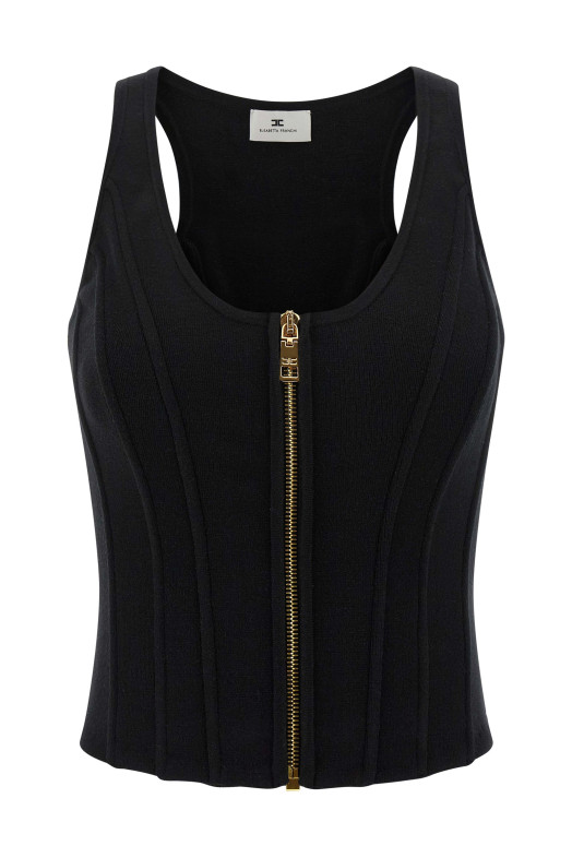 Бюстье-топ черного цвета ELISABETTA FRANCHI TK57S57E2110 Бюстье-топ черного цвета ELISABETTA FRANCHI TK57S57E2110
