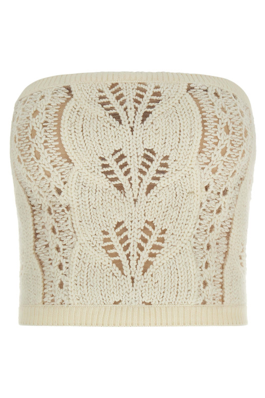 Трикотажный топ Белый ERMANNO SCERVINO D472L754WNL14800 Трикотажный топ Белый ERMANNO SCERVINO D472L754WNL14800