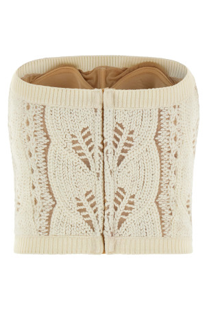 Трикотажний топ Білий ERMANNO SCERVINO D472L754WNL14800 Трикотажний топ Білий ERMANNO SCERVINO D472L754WNL14800