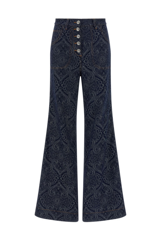 Джинсы жаккардовые Синие ETRO WRNB000499TJEF9S9090 Джинсы жаккардовые Синие ETRO WRNB000499TJEF9S9090