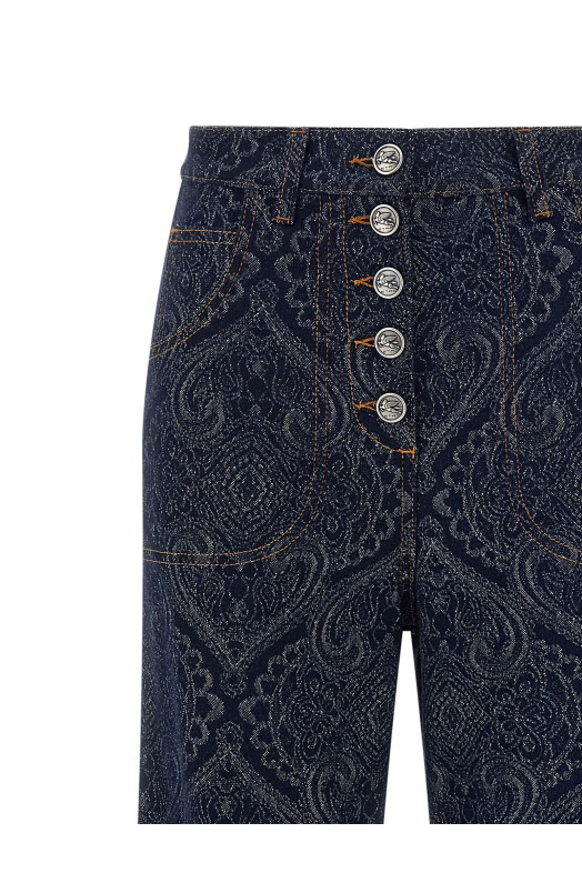 Джинсы жаккардовые Синие ETRO WRNB000499TJEF9S9090 Джинсы жаккардовые Синие ETRO WRNB000499TJEF9S9090