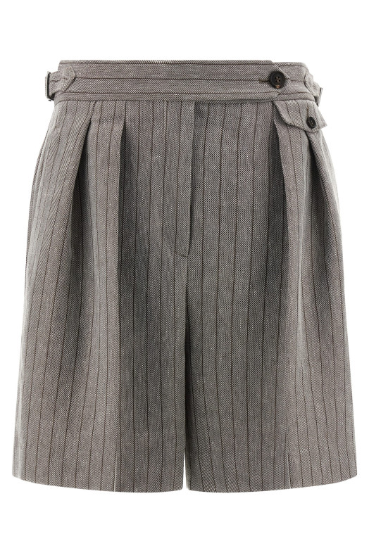 Бермуды с рисунком «елочка» Разноцветные BRUNELLO CUCINELLI MP520P8768C241 Бермуды с рисунком «елочка» Разноцветные BRUNELLO CUCINELLI MP520P8768C241