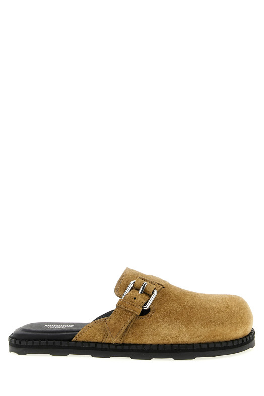 Замшеві сабо Бежеві MOSCHINO MA10152G1NME010B Замшеві сабо Бежеві MOSCHINO MA10152G1NME010B