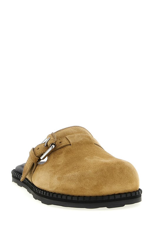 Замшеві сабо Бежеві MOSCHINO MA10152G1NME010B Замшеві сабо Бежеві MOSCHINO MA10152G1NME010B