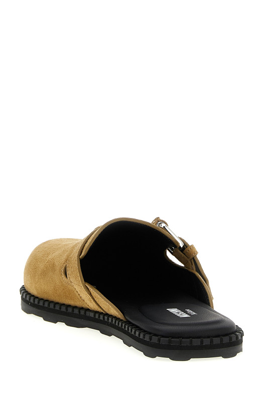 Замшеві сабо Бежеві MOSCHINO MA10152G1NME010B Замшеві сабо Бежеві MOSCHINO MA10152G1NME010B