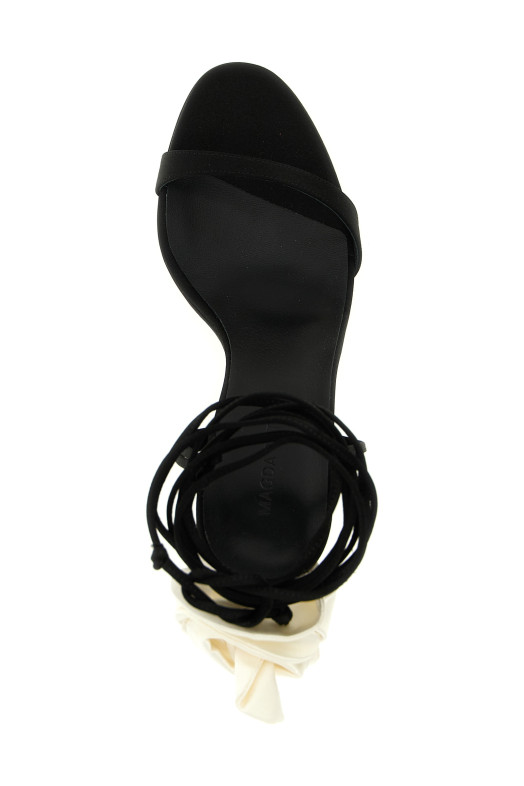 Атласные сандалии Черный MAGDA BUTRYM 522423BLACK
