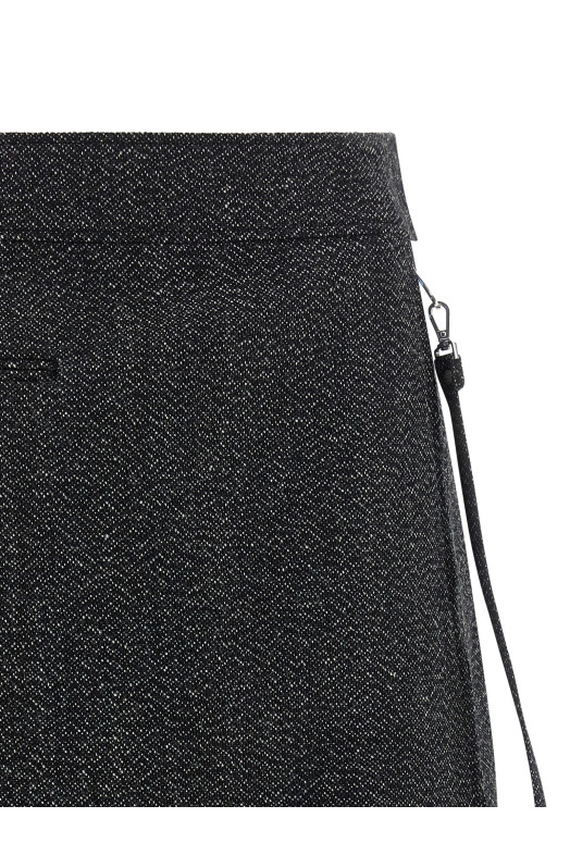 Юбка «Zipped Caviar Mini» Серая 325CJU292WO01449901