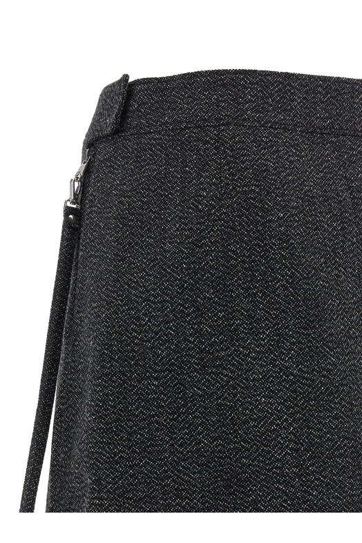 Юбка «Zipped Caviar Mini» Серая 325CJU292WO01449901