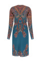 Платье с цветочным принтом Синее ETRO WRHA027199SP4G4X0883 Платье с цветочным принтом Синее ETRO WRHA027199SP4G4X0883
