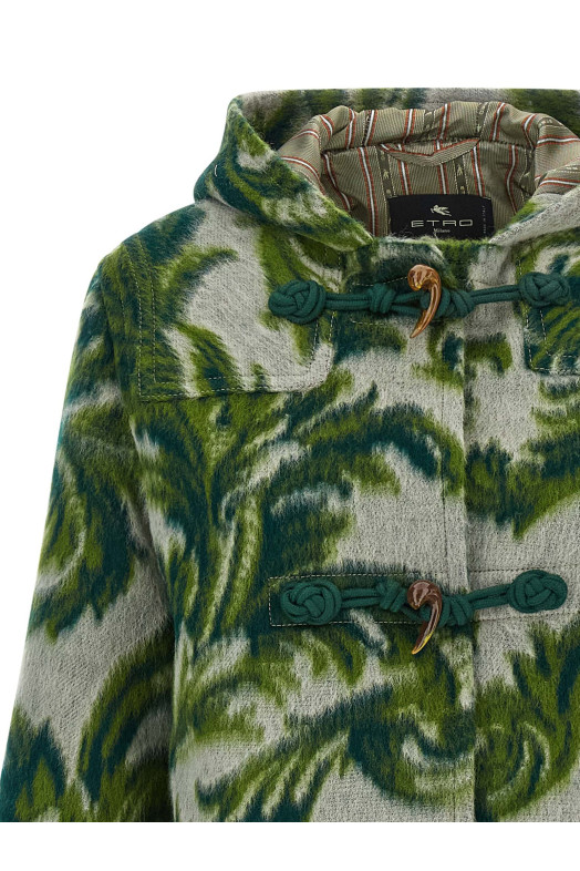 Куртка из кардированной шерсти Зеленая ETRO WRBA007399TJB46S9890 Куртка из кардированной шерсти Зеленая ETRO WRBA007399TJB46S9890