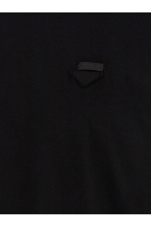 Многослойная футболка Черно-серая PRADA UJN912SWMO11CDF0967 Многослойная футболка Черно-серая PRADA UJN912SWMO11CDF0967