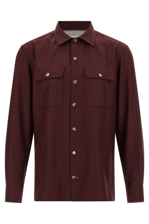 Flannel overshirt Bordeaux