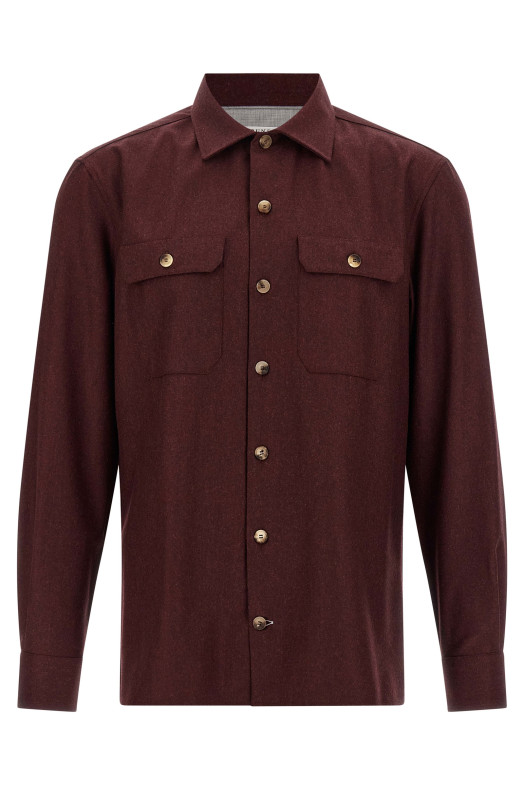 Flannel overshirt Bordeaux Flannel overshirt Bordeaux