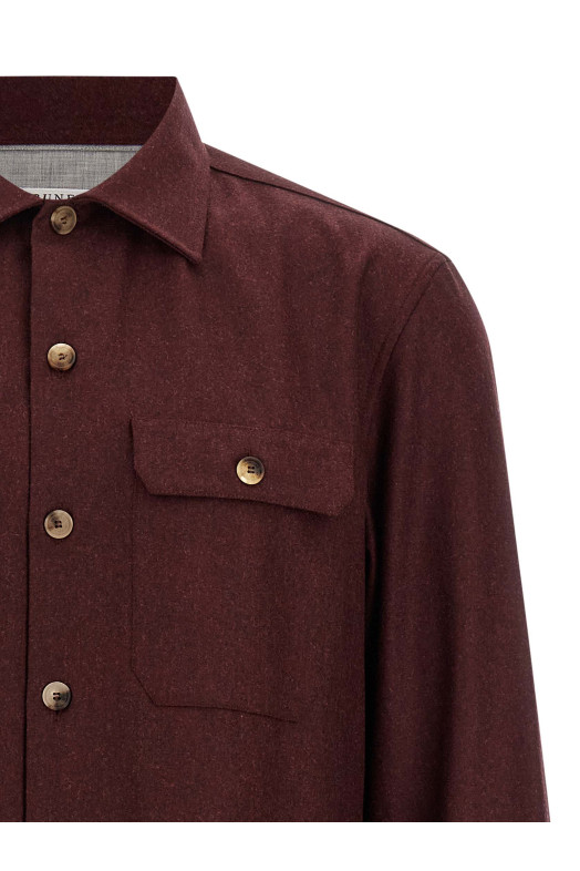 Flannel overshirt Bordeaux Flannel overshirt Bordeaux