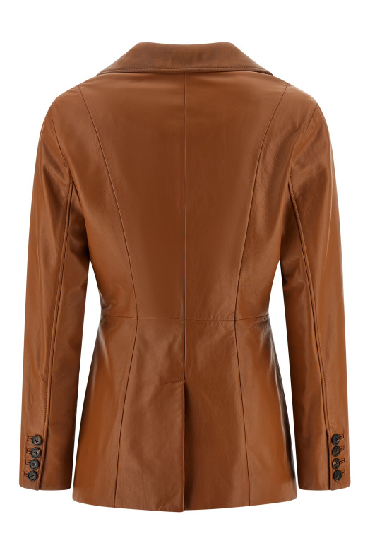Кожаный блейзер Коричневый CHLOÉ CH25ACV33204244 Кожаный блейзер Коричневый CHLOÉ CH25ACV33204244