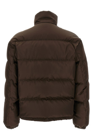 Logo down jacket  Brown