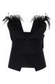 Верх з пір'ям Чорний ALBERTA FERRETTI A088066000555 Верх з пір'ям Чорний ALBERTA FERRETTI A088066000555