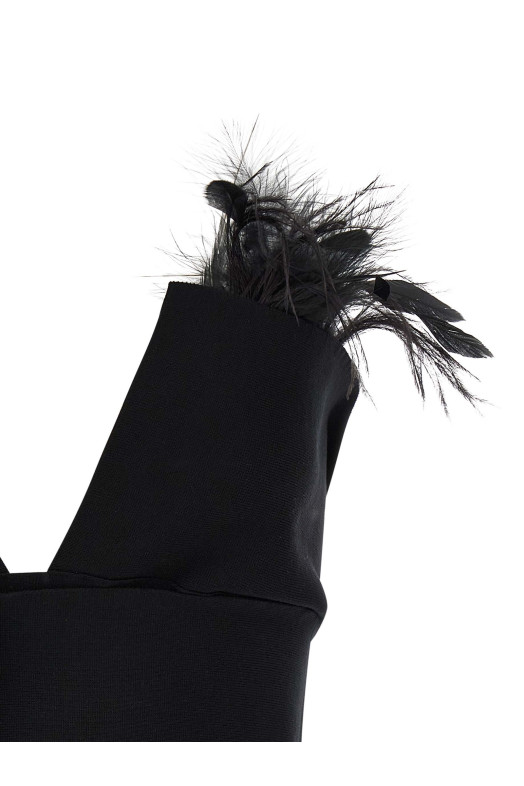 Верх з пір'ям Чорний ALBERTA FERRETTI A088066000555 Верх з пір'ям Чорний ALBERTA FERRETTI A088066000555