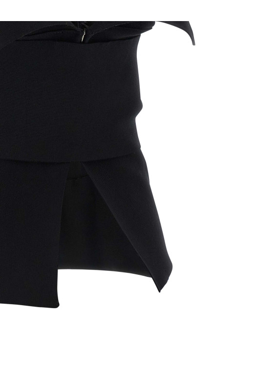 Верх з пір'ям Чорний ALBERTA FERRETTI A088066000555 Верх з пір'ям Чорний ALBERTA FERRETTI A088066000555