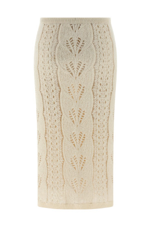 Трикотажна спідниця Біла ERMANNO SCERVINO D472O723WNL14800 Трикотажна спідниця Біла ERMANNO SCERVINO D472O723WNL14800