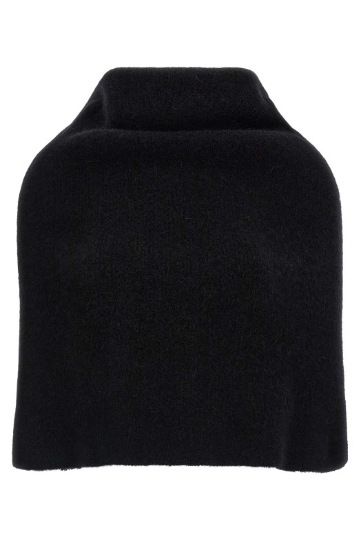 'Cowl' cape Black