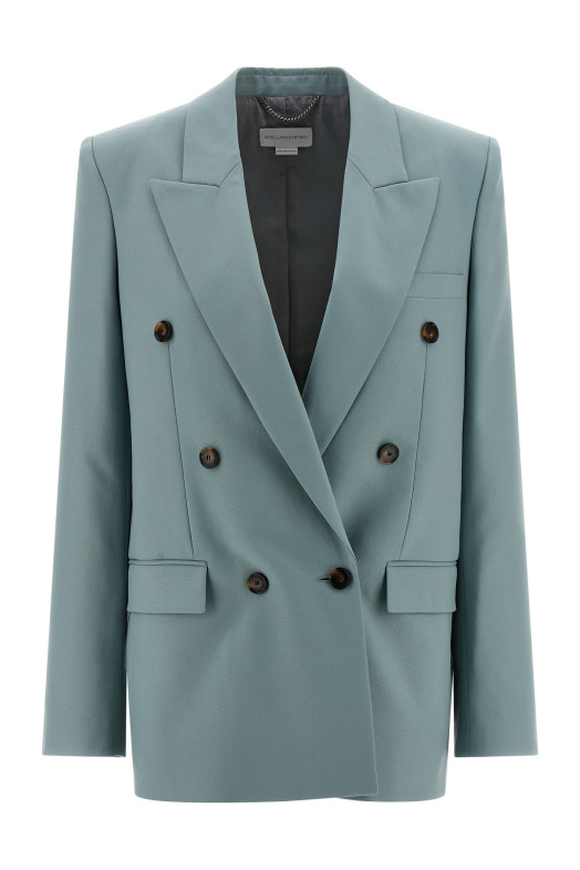 Двубортный блейзер СИНИЙ STELLA MCCARTNEY 650116SSA363845 Двубортный блейзер СИНИЙ STELLA MCCARTNEY 650116SSA363845