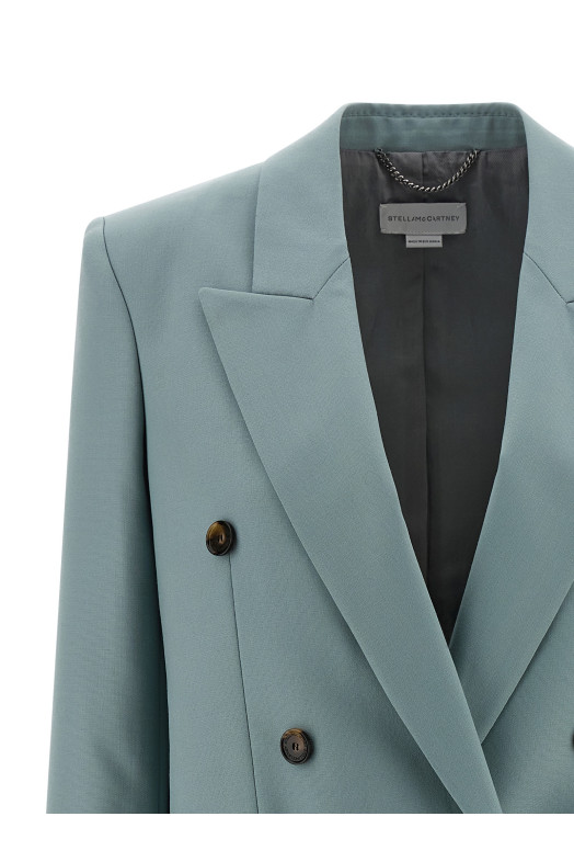 Двубортный блейзер СИНИЙ STELLA MCCARTNEY 650116SSA363845 Двубортный блейзер СИНИЙ STELLA MCCARTNEY 650116SSA363845