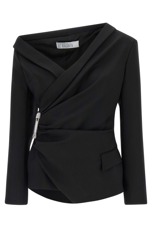 Асимметричный блейзер Черный GIUSEPPE DI MORABITO 05FWJA124X05327A99 Асимметричный блейзер Черный GIUSEPPE DI MORABITO 05FWJA124X05327A99
