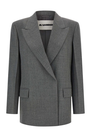 Шерстяной блейзер Серый JIL SANDER J03BN0193J41557030 Шерстяной блейзер Серый JIL SANDER J03BN0193J41557030