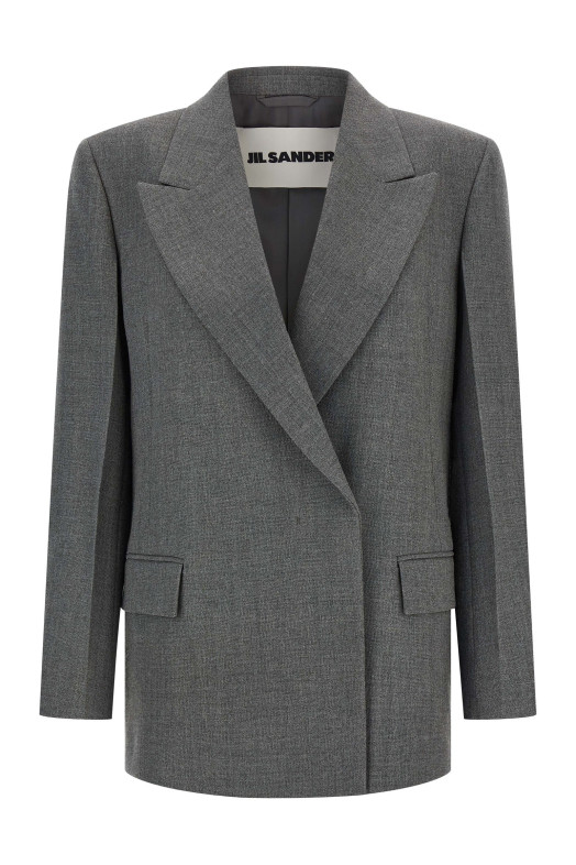 Шерстяной блейзер Серый JIL SANDER J03BN0193J41557030 Шерстяной блейзер Серый JIL SANDER J03BN0193J41557030