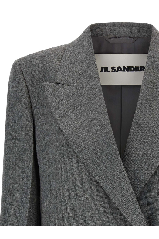 Шерстяной блейзер Серый JIL SANDER J03BN0193J41557030 Шерстяной блейзер Серый JIL SANDER J03BN0193J41557030