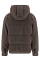 Lame wool down jacket Brown