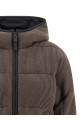 Lame wool down jacket Brown