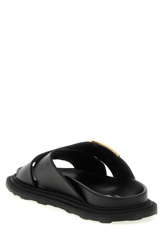 Кожаные сандалии Черный MOSCHINO MB28063G0NGA0000