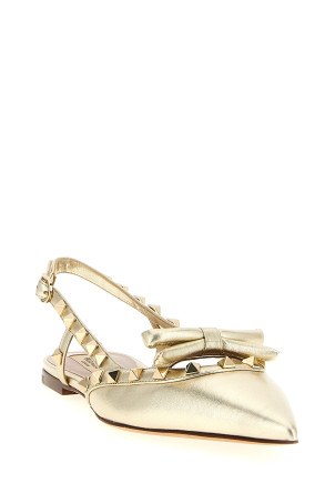 Valentino Garavani «Rockstud» слінгбеки золотого кольору W2S0IQ2VVPR16 Valentino Garavani «Rockstud» слінгбеки золотого кольору W2S0IQ2VVPR16