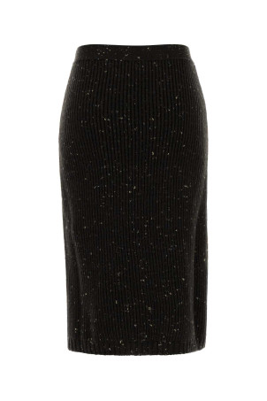 Спідниця з темно-коричневої вовняної суміші Melange BOTTEGA VENETA (793108V5LV0) Спідниця з темно-коричневої вовняної суміші Melange BOTTEGA VENETA (793108V5LV0)