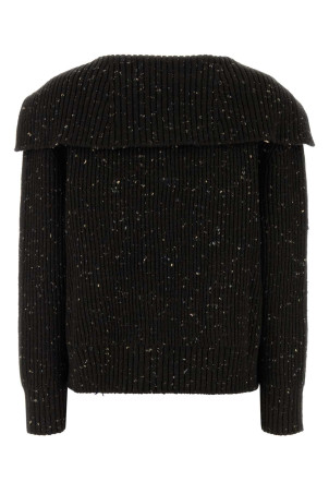 Кардиган з темно-коричневої вовняної суміші Melange BOTTEGA VENETA (838107V5LV0)