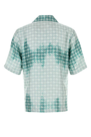 Рубашка из атласа с принтом Blue AMIRI (AMSTCA1110)