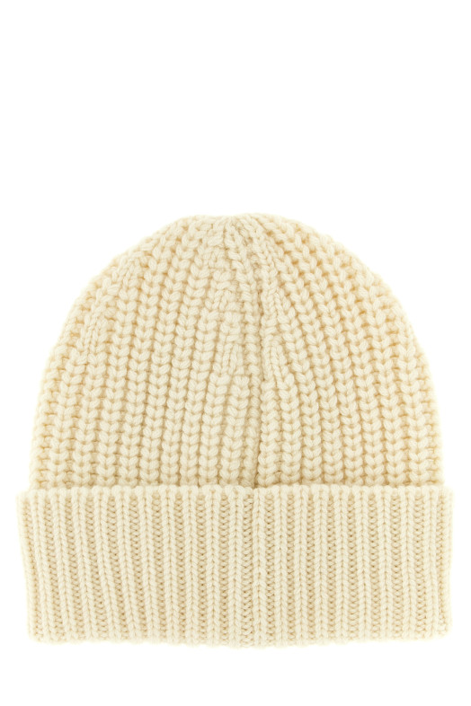 Шерстяная и кашемировая шапка Белая MONCLER K20933B00035M4281034 Шерстяная и кашемировая шапка Белая MONCLER K20933B00035M4281034