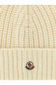 Шерстяная и кашемировая шапка Белая MONCLER K20933B00035M4281034 Шерстяная и кашемировая шапка Белая MONCLER K20933B00035M4281034