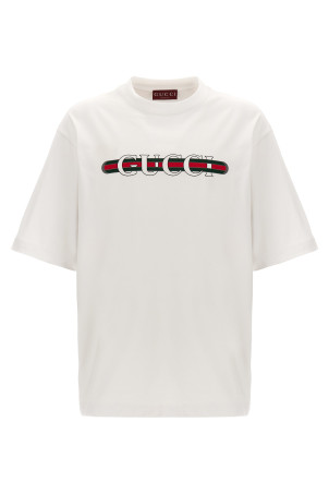 Футболка з логотипом Біла GUCCI 784361XJGKB9074 Футболка з логотипом Біла GUCCI 784361XJGKB9074