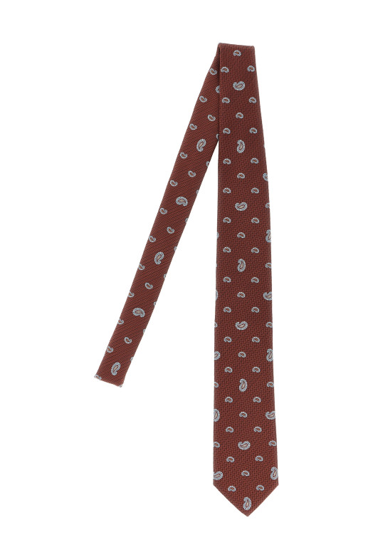 Жаккардовый галстук Коричневый BRIONI O61D00OD4492514