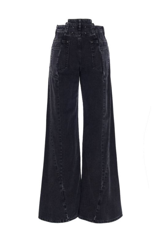 Jeans asymmetrical waist Black