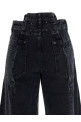 Jeans asymmetrical waist Black