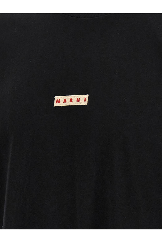 Logo patch t-shirt Black