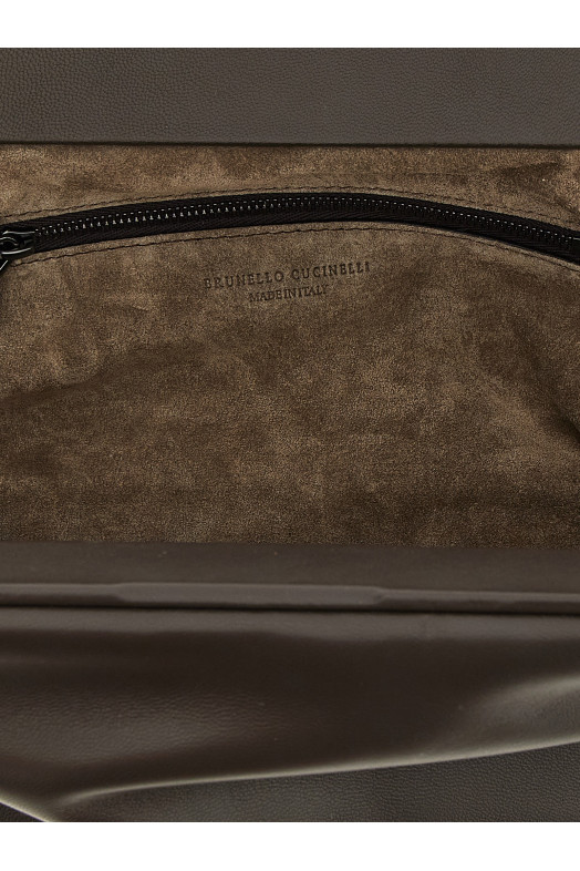Сумка на ланцюжку Monile, коричнева BRUNELLO CUCINELLI MBGED2768C8279 Сумка на ланцюжку Monile, коричнева BRUNELLO CUCINELLI MBGED2768C8279
